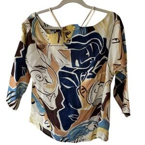 Rachel Comey Faces Folsom Off The Shoulder Top Linen Artistic Made in NYC - Sz 4